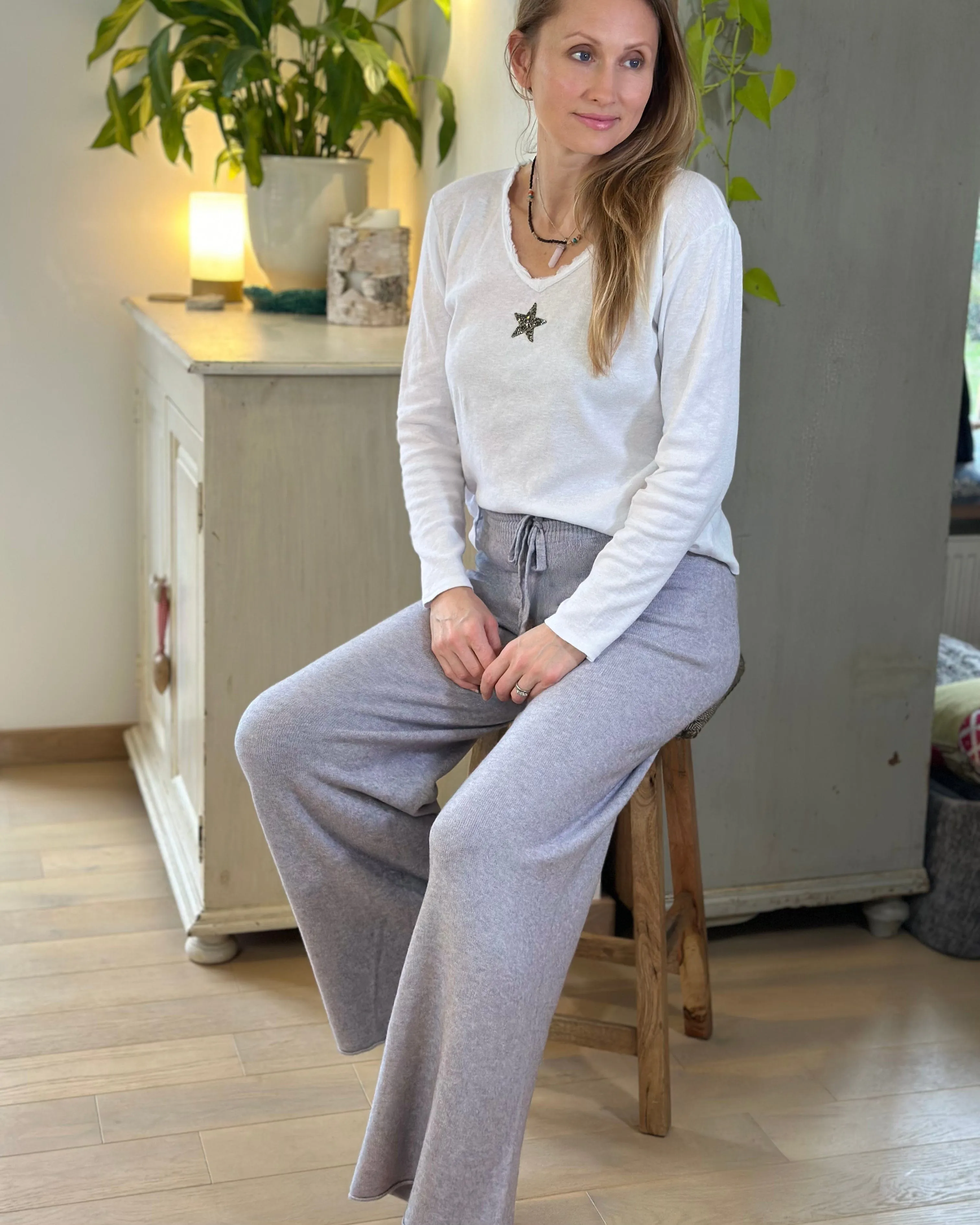 Relaxed Pants - Pale Grey