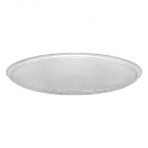 Ridged - 16" Round Tray - Clear (Case Qty: 24)