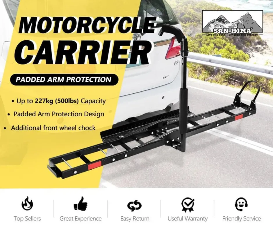 San Hima Adjustable Motorcycle Carrier Rack with Ramp