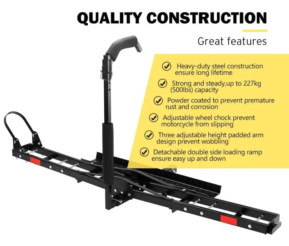 San Hima Adjustable Motorcycle Carrier Rack with Ramp