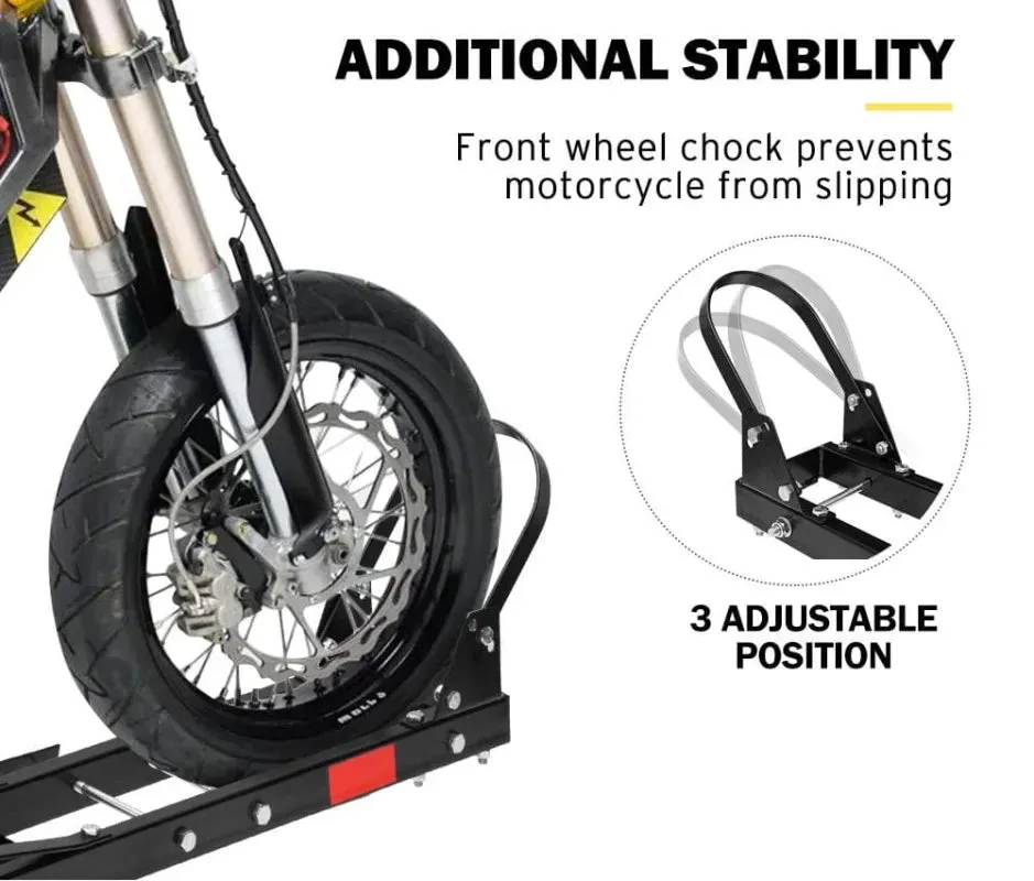 San Hima Adjustable Motorcycle Carrier Rack with Ramp