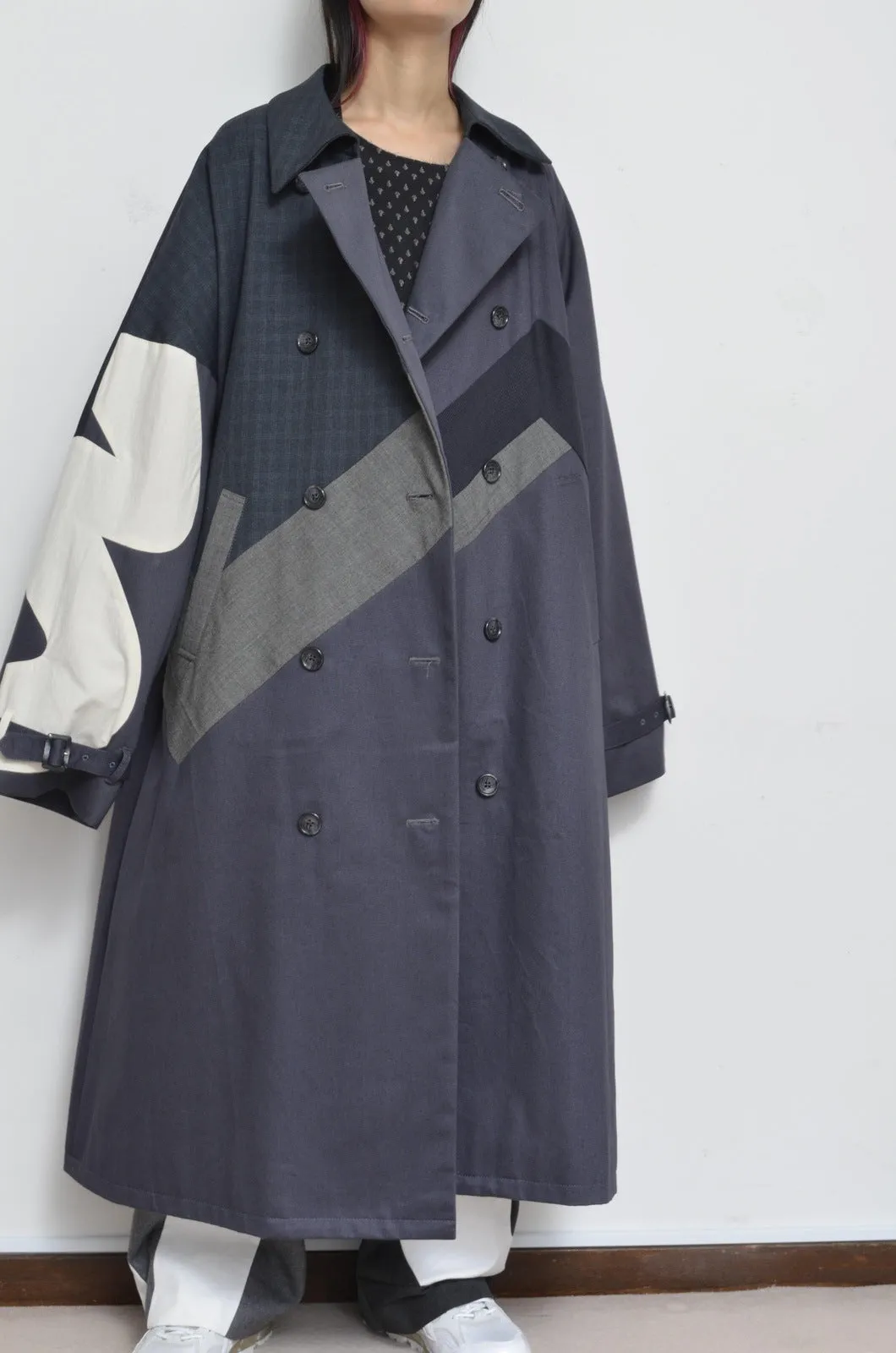 SLACKS UNE UNE TRENCH COAT/LONG_02_A