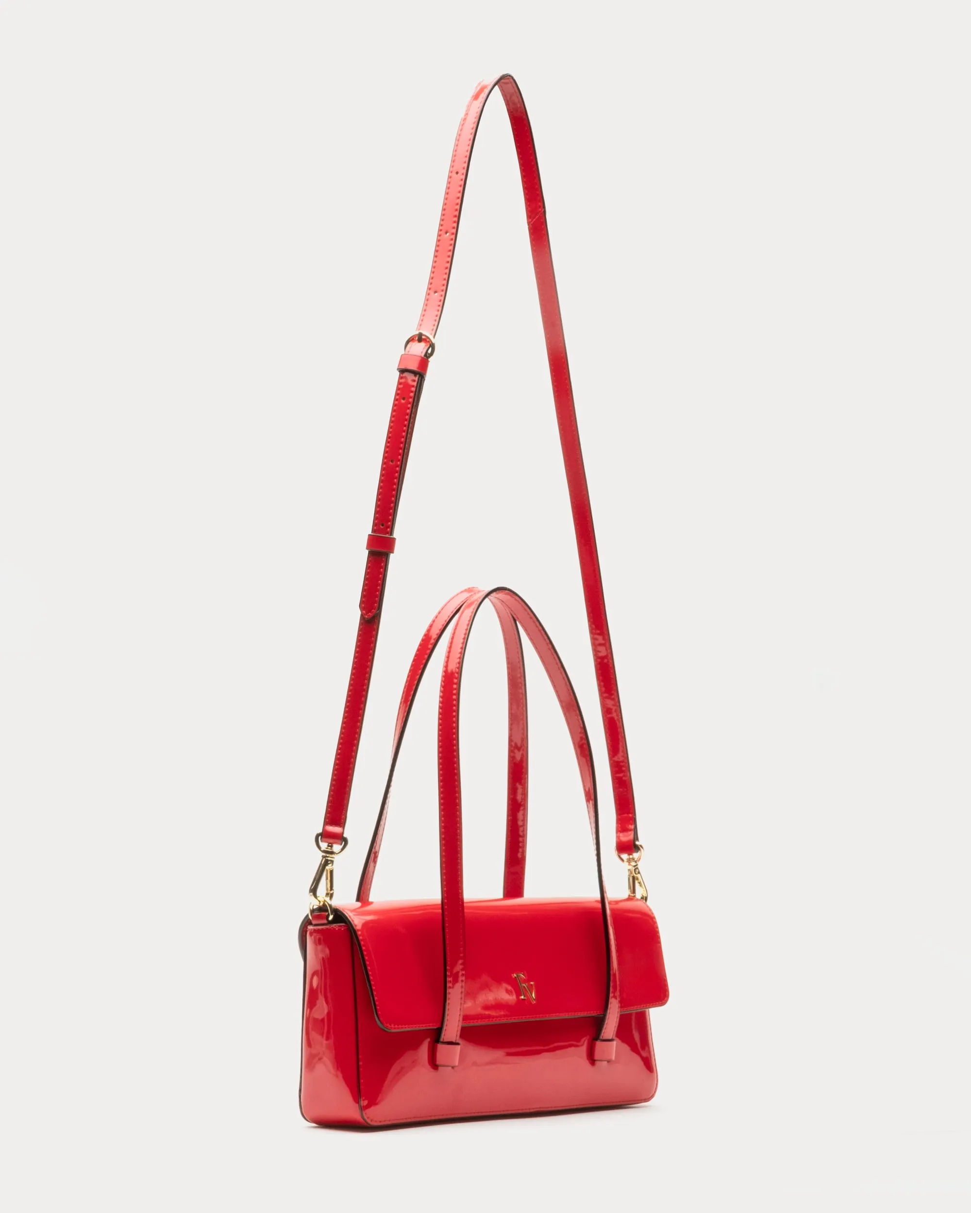 Small Slim Tote Bag Patent Leather