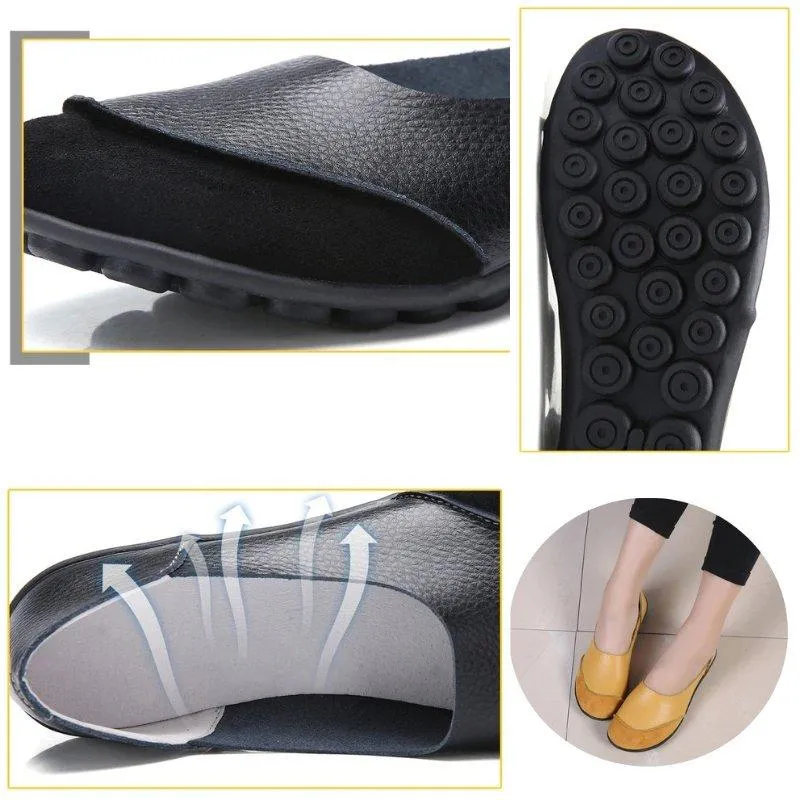 Soft Leather Women's Flats for Bunion