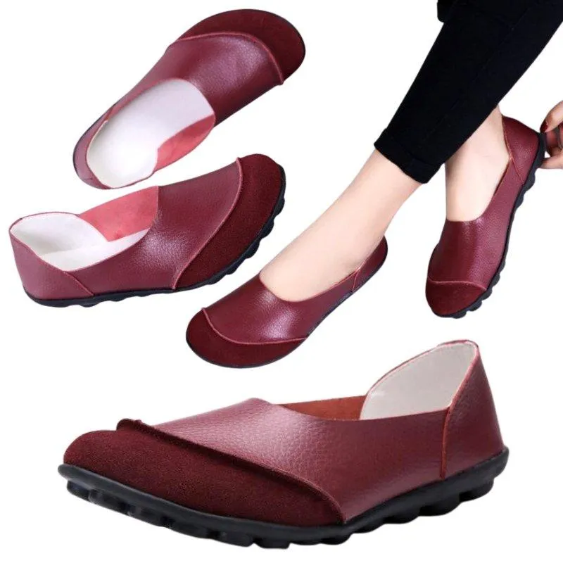 Soft Leather Women's Flats for Bunion