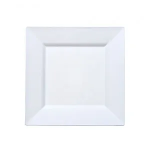 Squares - White 6.5" Square Plastic Dinner Plates (Case Qty: 120)