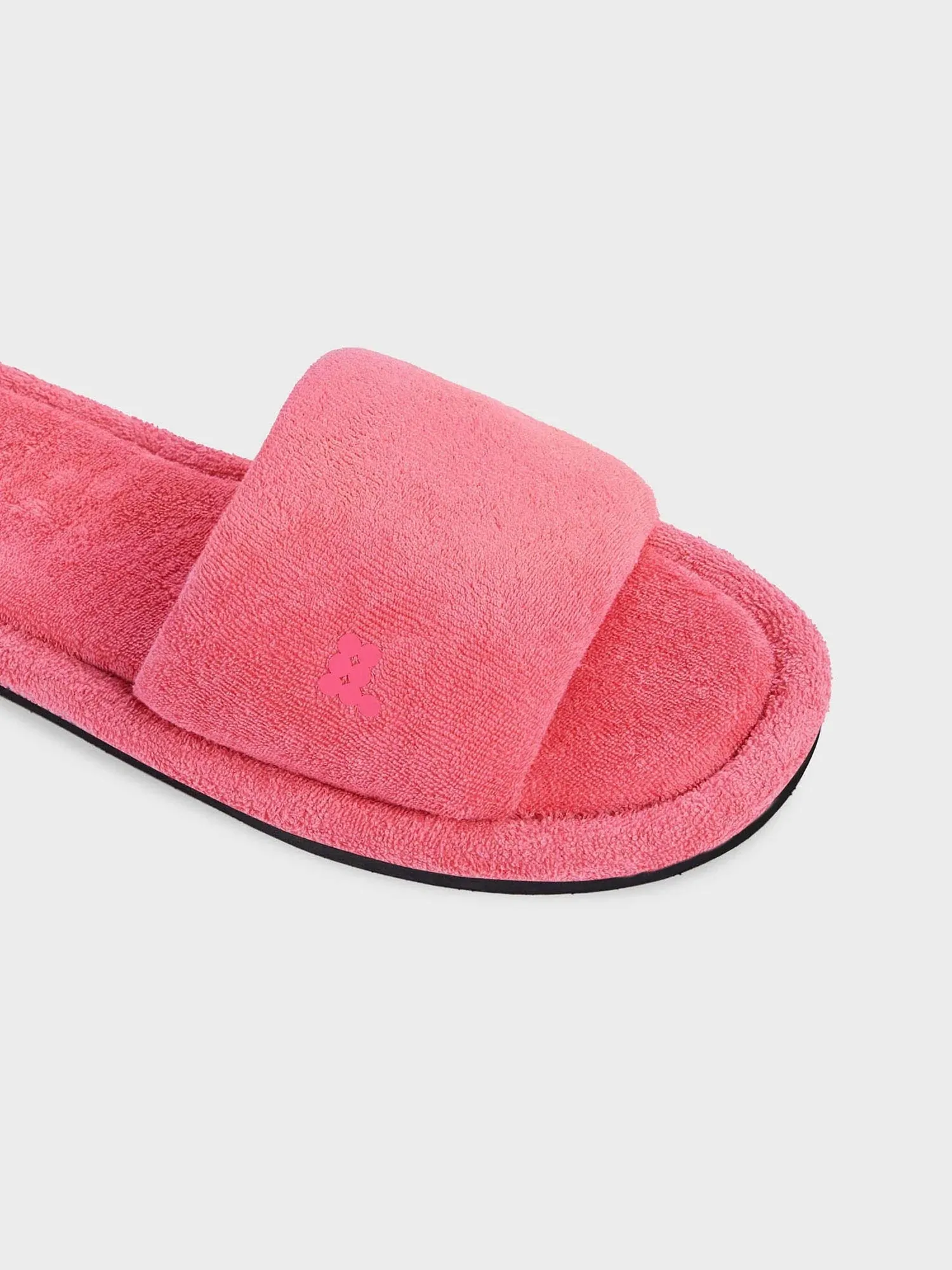 Summer Towelling Slippers—lotus pink