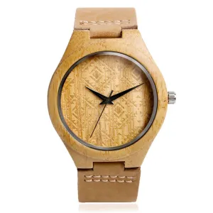 Watches Wooden Watch Women Men Vintage Leather Quartz Wood Dress Watch Clock New Luxury Genuine Leather Strap Wristwatches