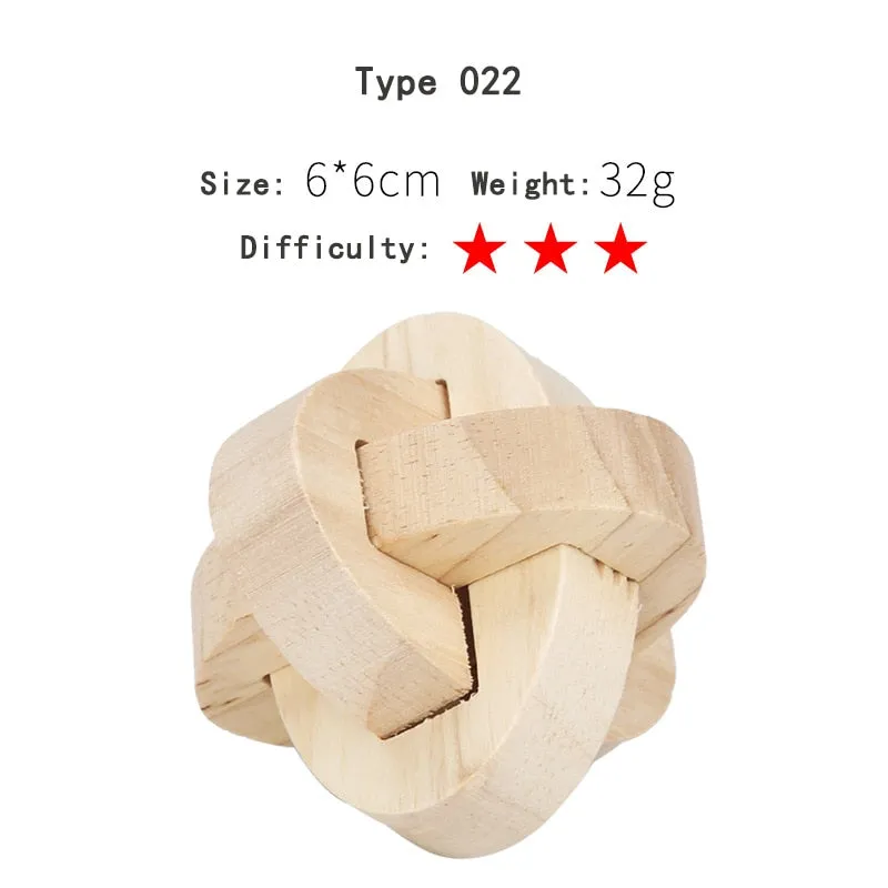 Wooden 3D Clicking Building Blocks Puzzles Stress Reliever Unlocking Toys for Girls Boys Early Education Children Kids Adult Toy