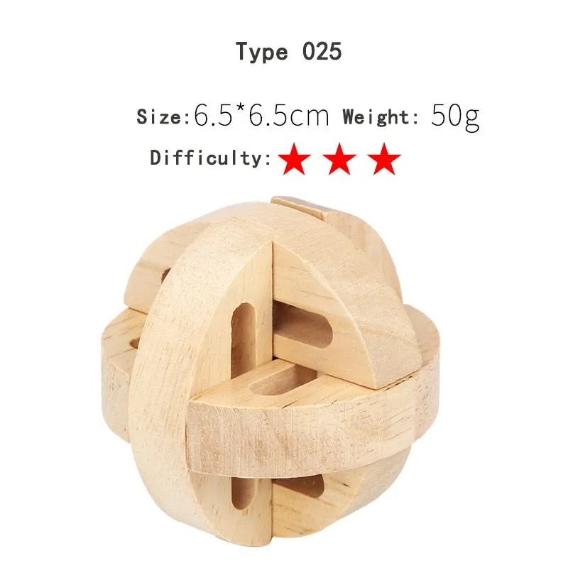 Wooden 3D Clicking Building Blocks Puzzles Stress Reliever Unlocking Toys for Girls Boys Early Education Children Kids Adult Toy