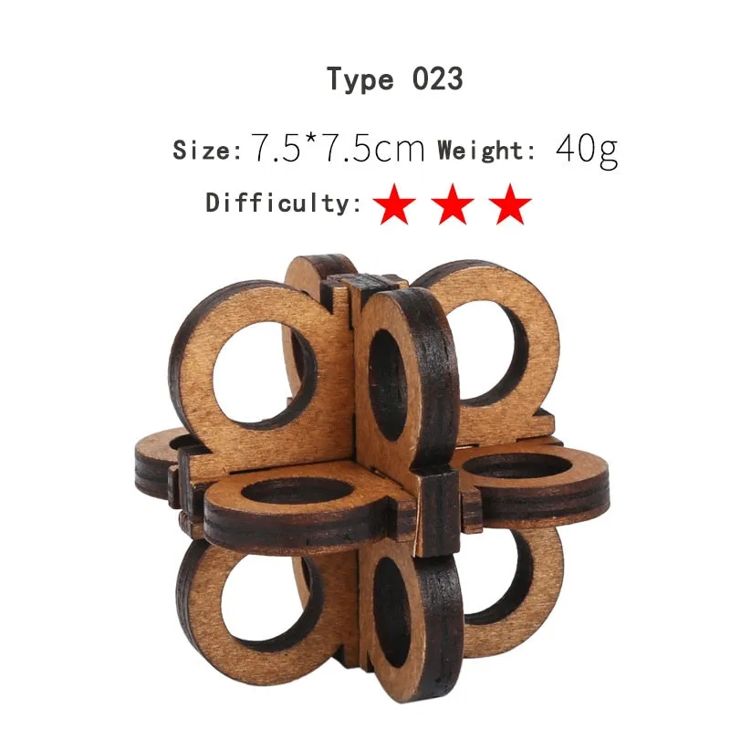 Wooden 3D Clicking Building Blocks Puzzles Stress Reliever Unlocking Toys for Girls Boys Early Education Children Kids Adult Toy